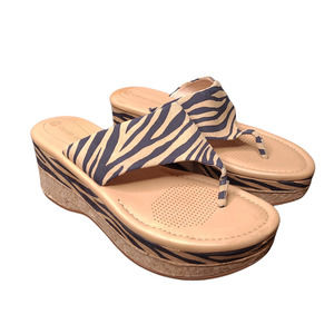 Corso Como Zebra Print Platform Sandals